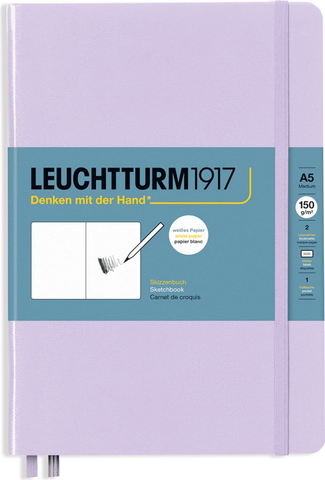 Szkicownik w twardej oprawie Leuchtturm 1917 A5 112 stron liliowy 150 g/m²