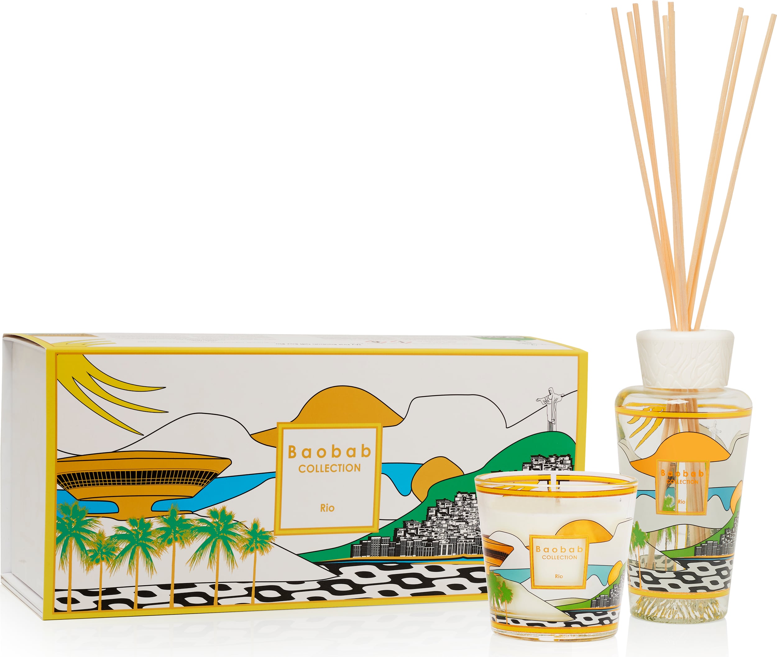 Świeca i dyfuzor zapachowy My First Baobab Gift Rio 2 el.