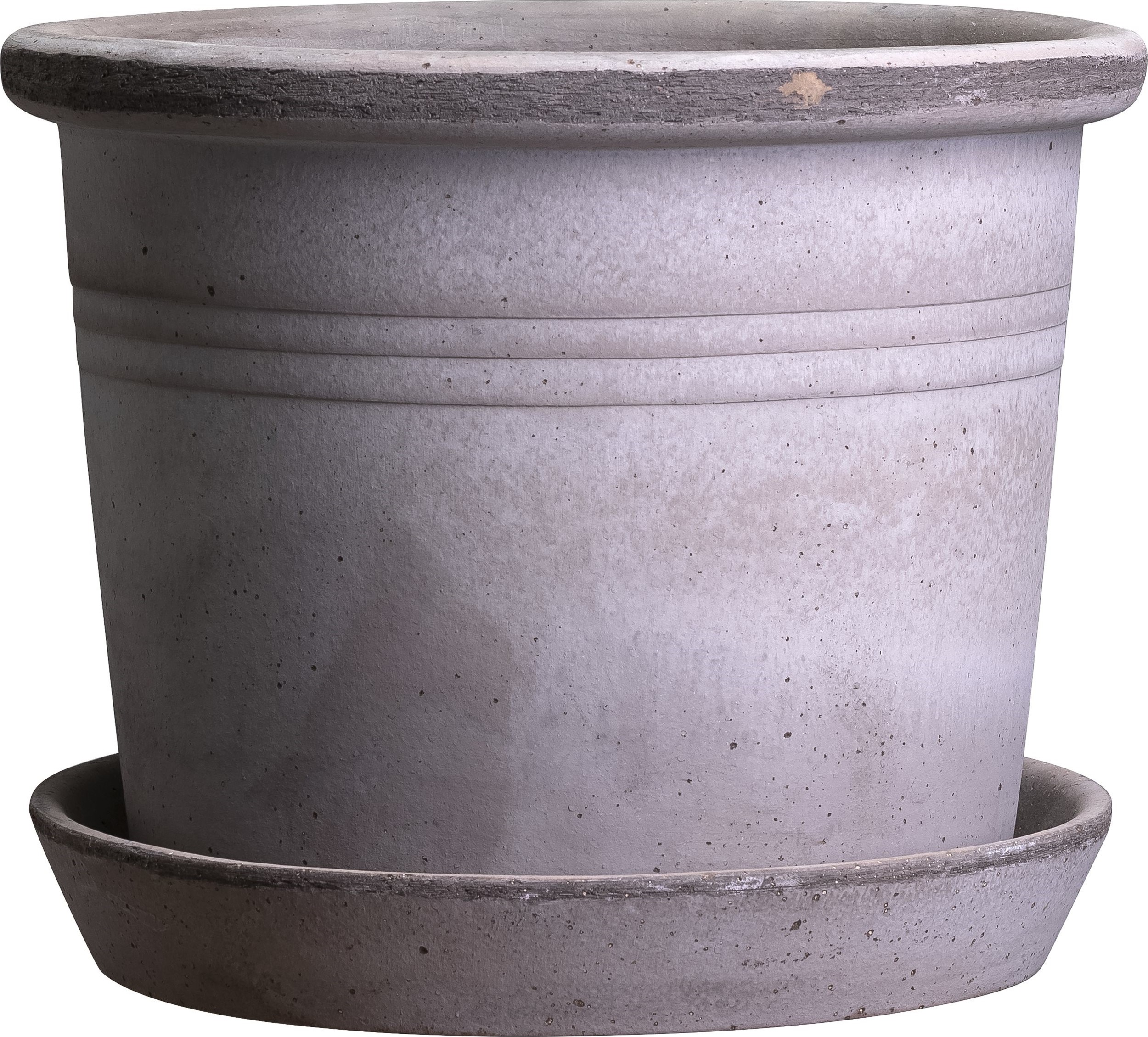 Donica ogrodowa Galestro 25 cm szara z podstawką