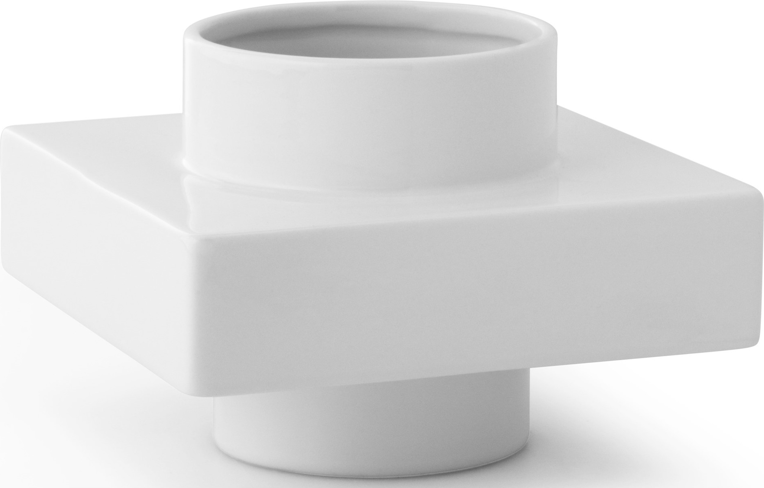 Element środkowy wazonu modułowego Deko Object S2 śnieżnobiały