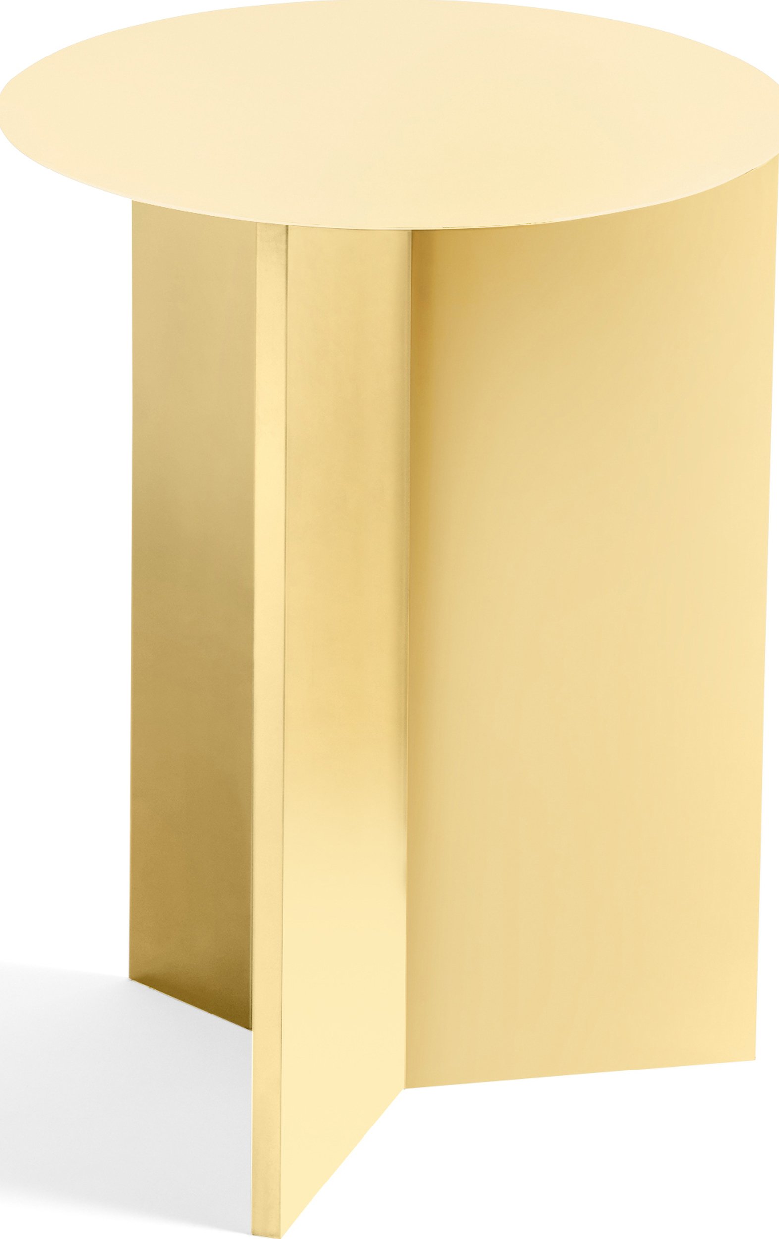Stolik boczny Slit okrągły 35 cm żółty