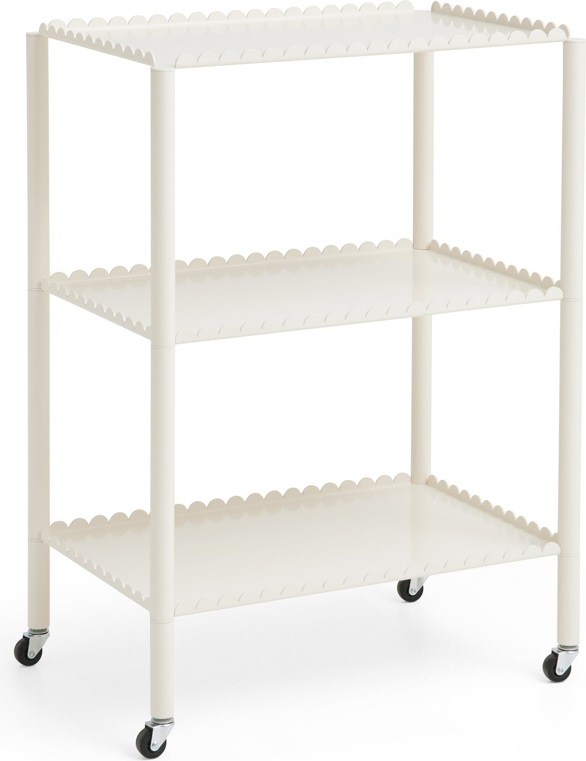 Stolik na kółkach Arcs wysoki beżowy