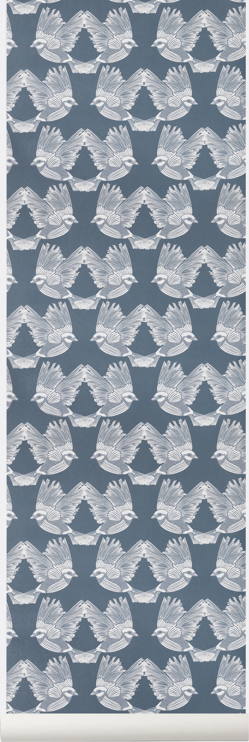 Tapeta Birds ciemnozielona