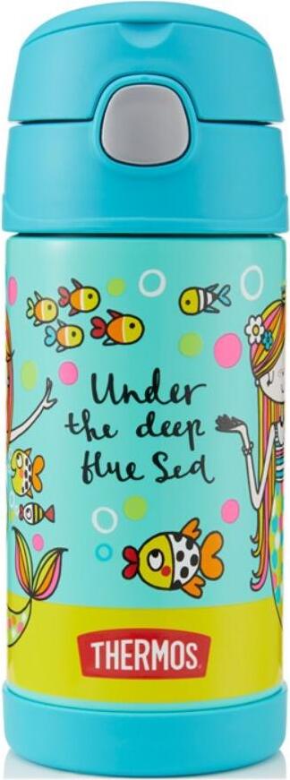 Butelka termiczna ze słomką FUNtainer syreny 355 ml