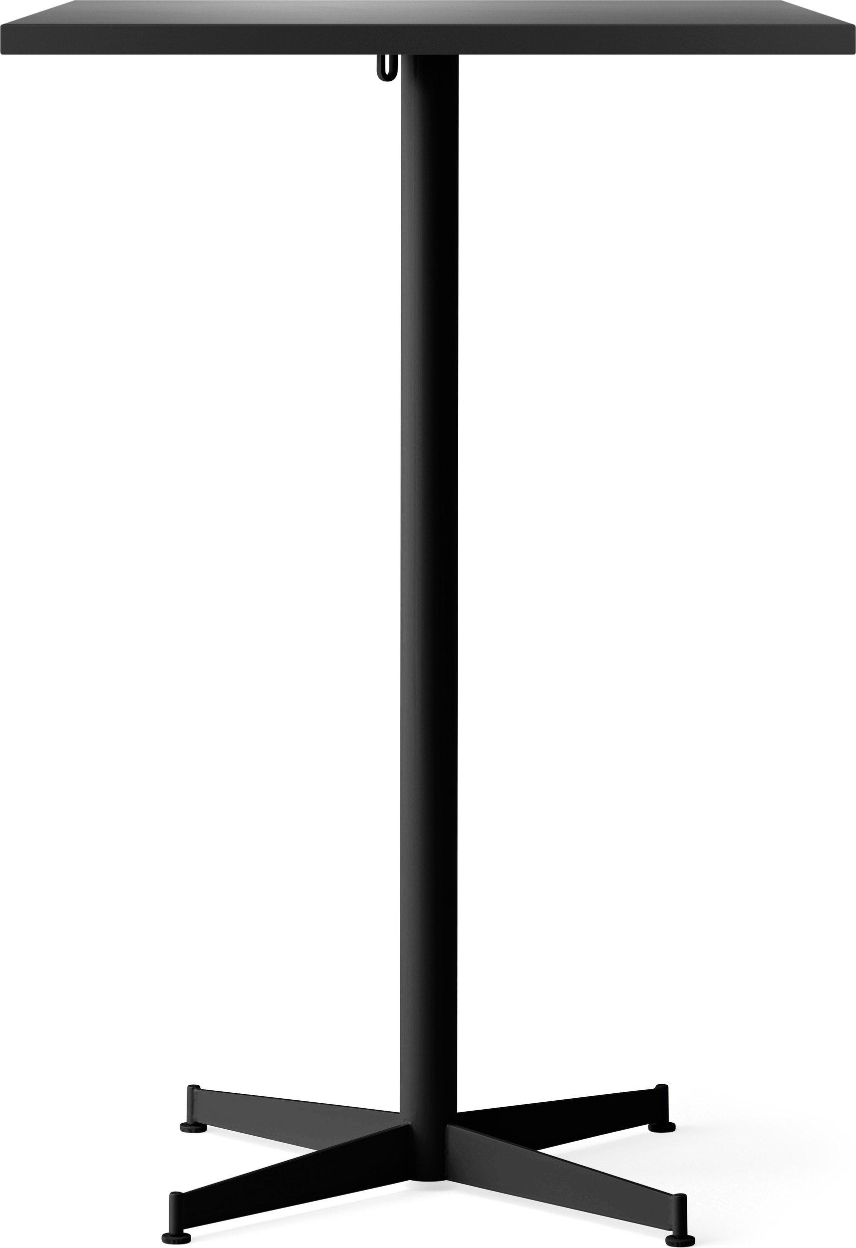 Stół barowy z czarną podstawą Nook Star Base Linoleum kwadratowy 103 cm czarny