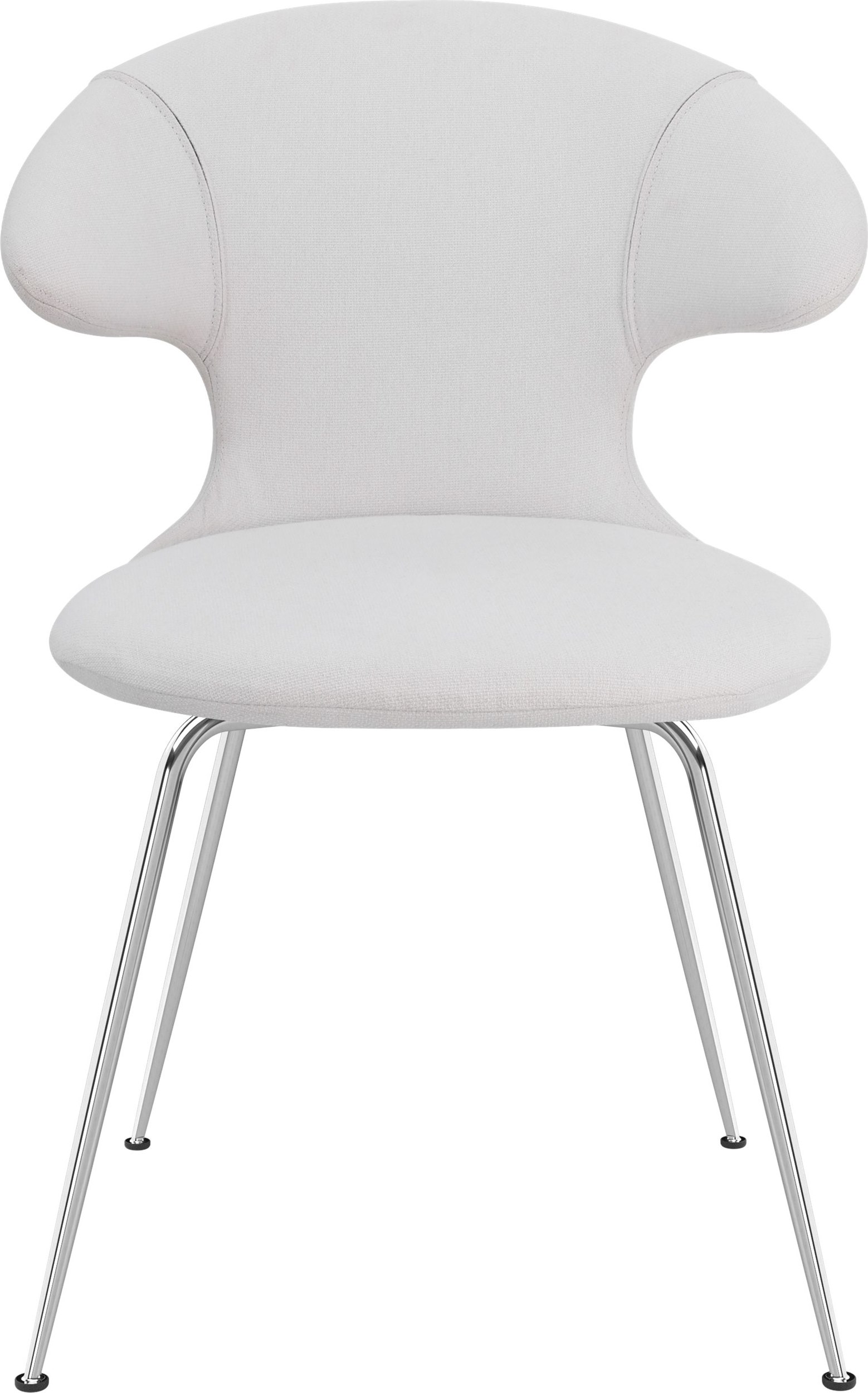 Krzesło Time Flies jasnoszare na chromowanych nogach