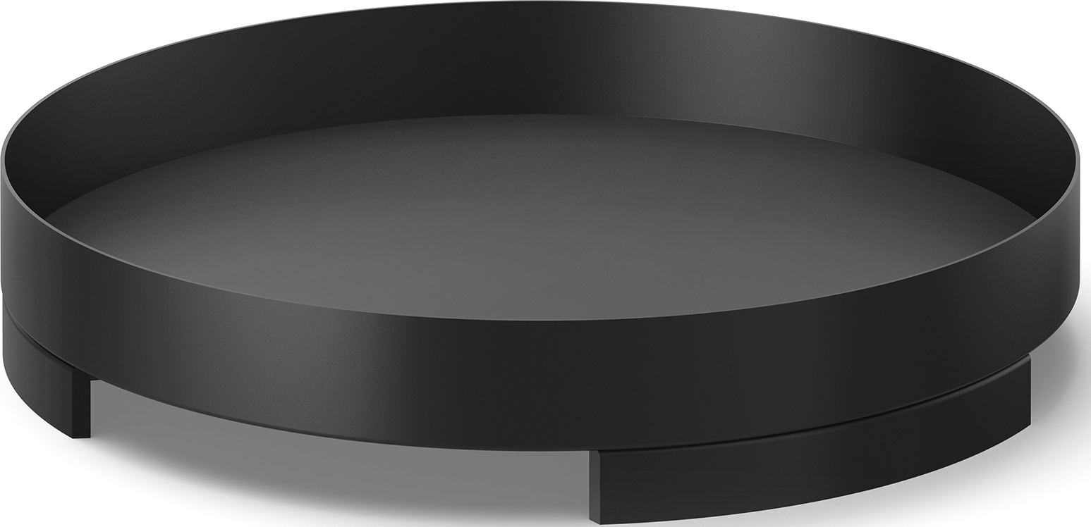 Taca do serwowania Trevo 30 cm czarna na nóżkach