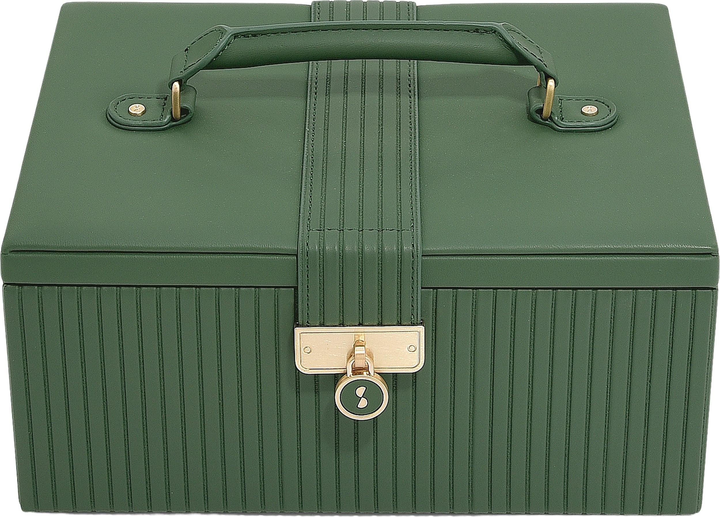 Szkatułka na biżuterię Stackers szmaragdowa z uchwytem