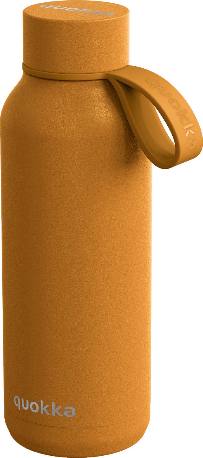Butelka termiczna z uchwytem Quokka Solid 510 ml musztardowa