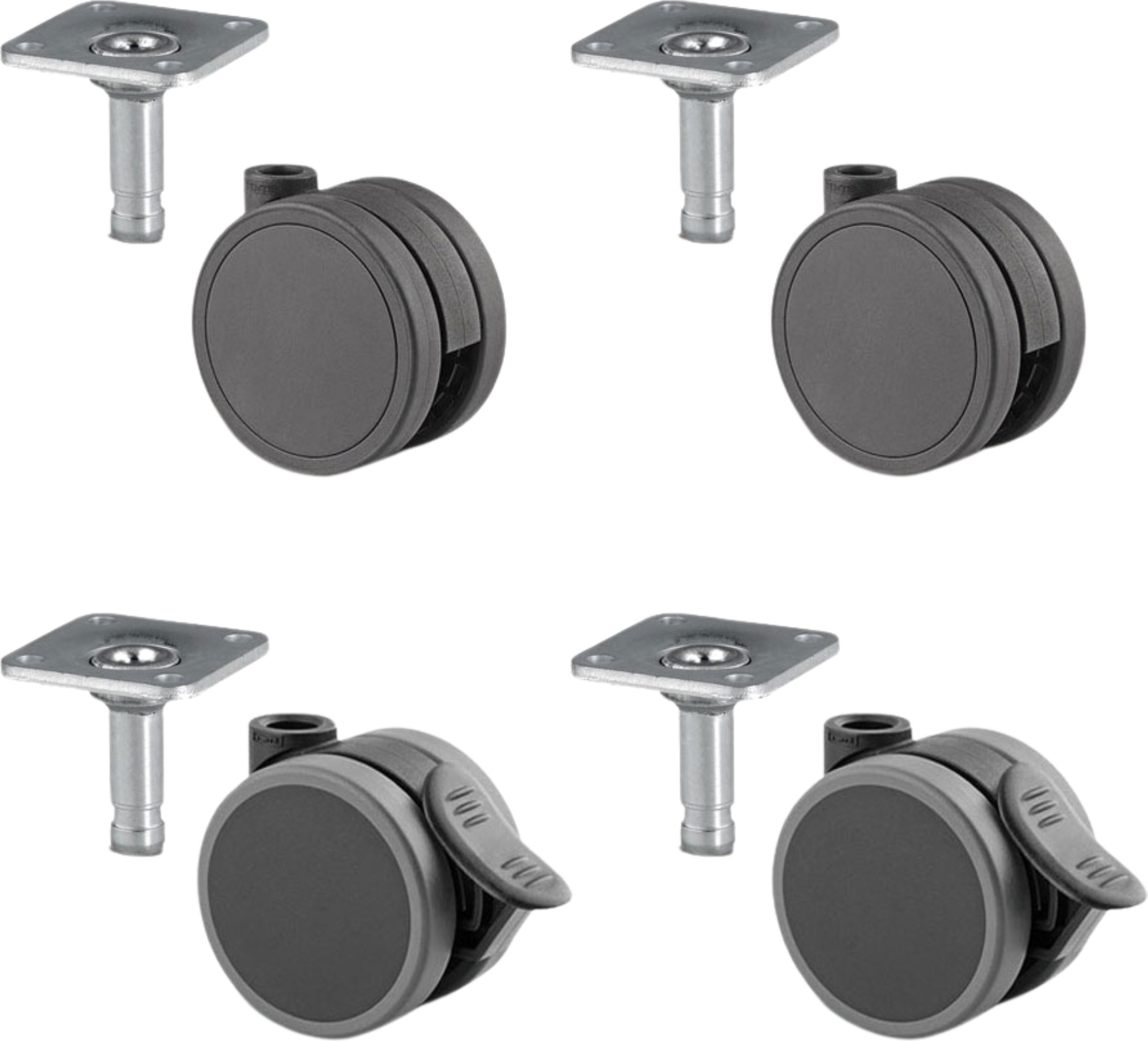 Kółka do doniczki samonawadniającej GrowMORE & GrowBIG 4 szt.