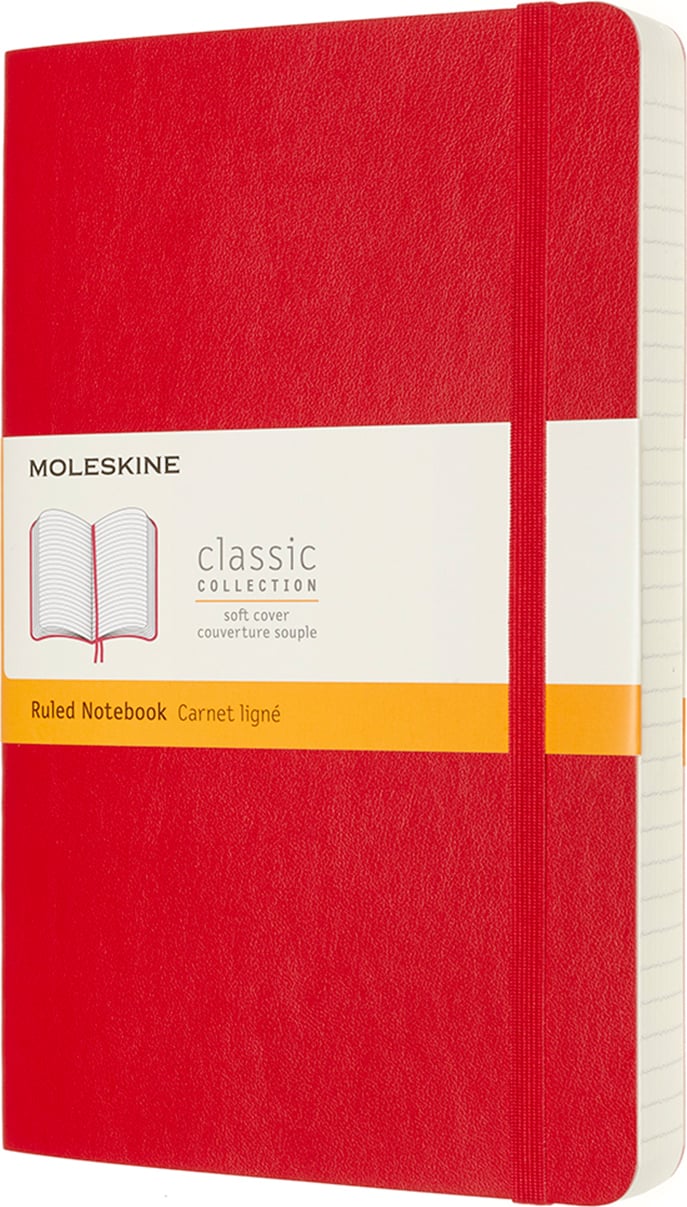 Notes w linię Moleskine Classic L 400 stron czerwony miękka oprawa