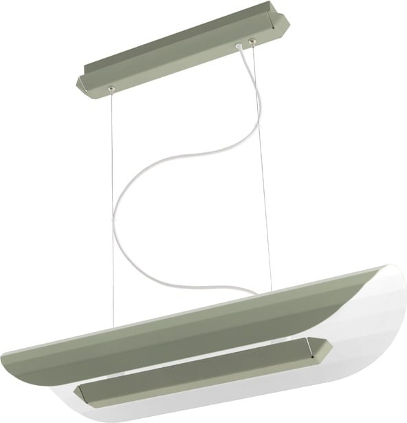 Lampa wisząca liniowa Apolin 65 cm szałwiowa zieleń