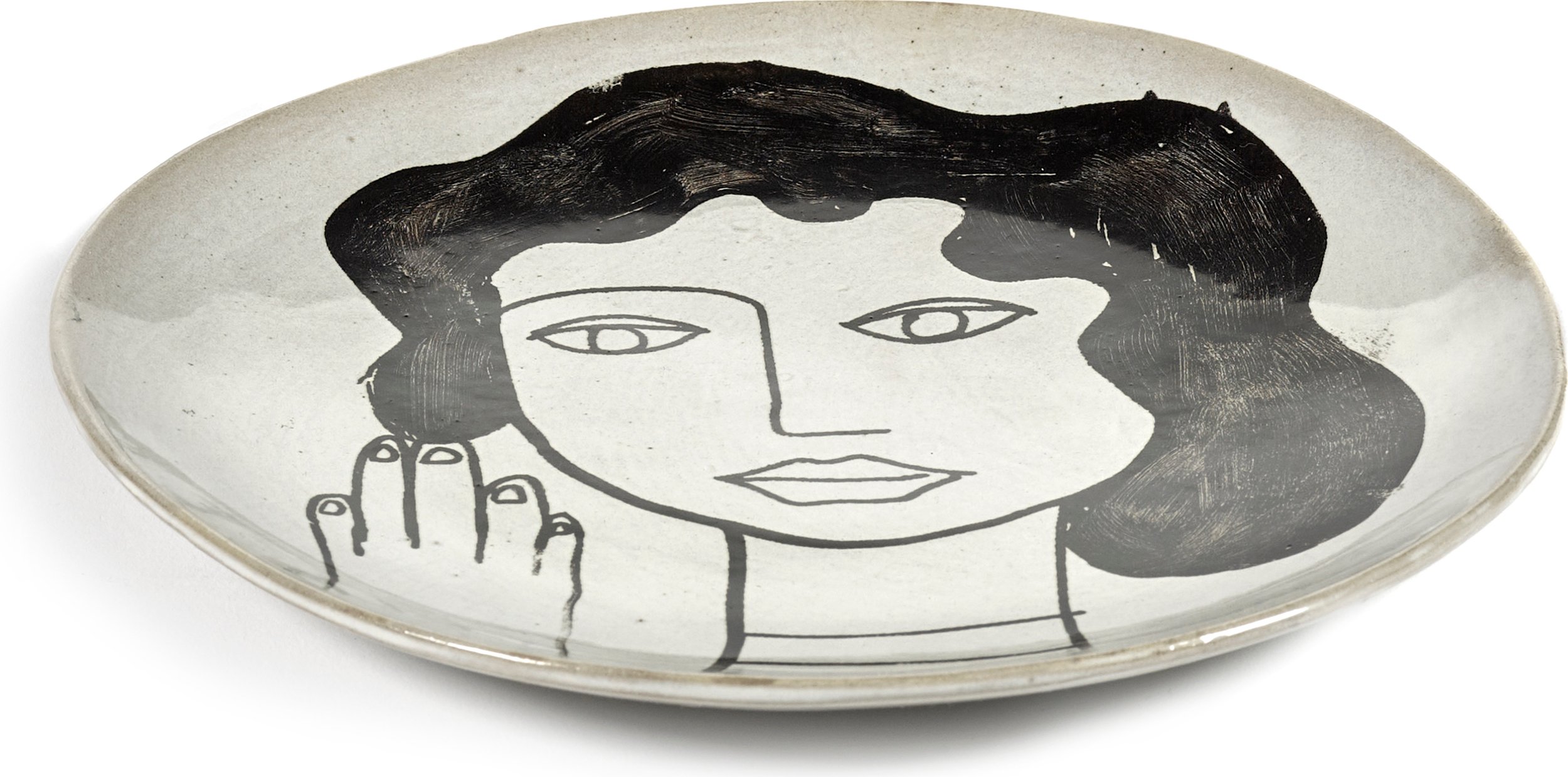 Talerz śniadaniowy La Mère 20 cm biało-czarny