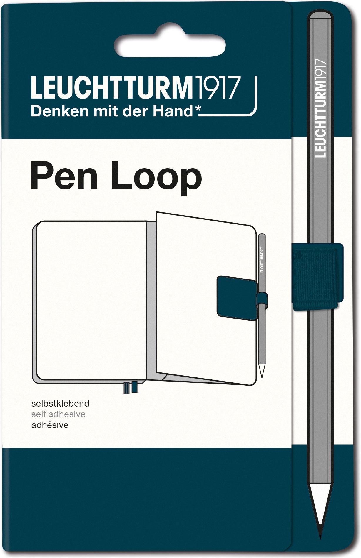 Uchwyt samoprzylepny na długopis Leuchtturm 1917 ciemnoturkusowy