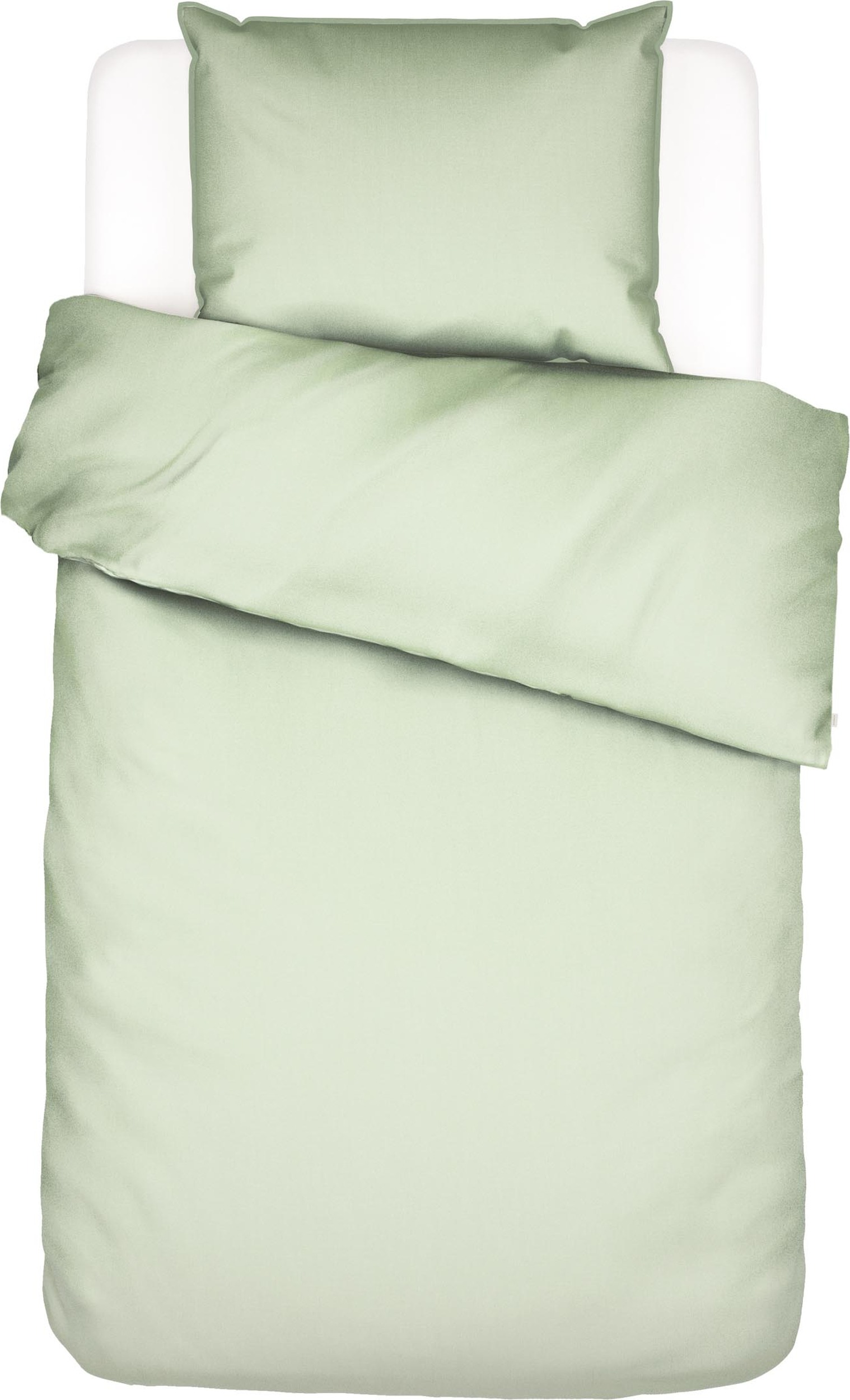 Pościel Guy 140 x 220 cm pistacjowa z poszewką na poduszkę 60 x 70 cm zapięcie flap