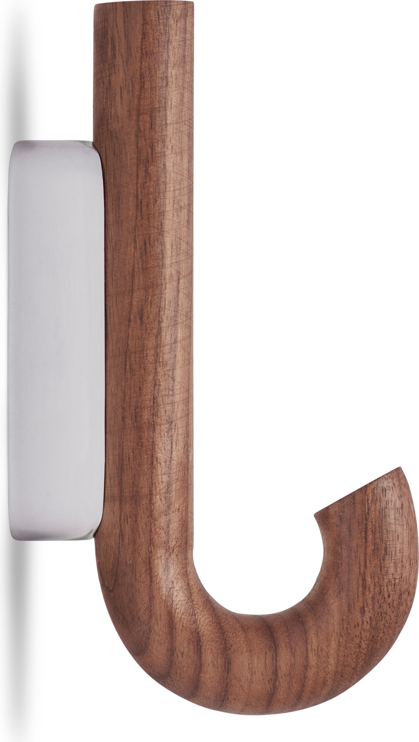 Haczyk ścienny Gejst 13,3 cm chrom drewno orzechowe