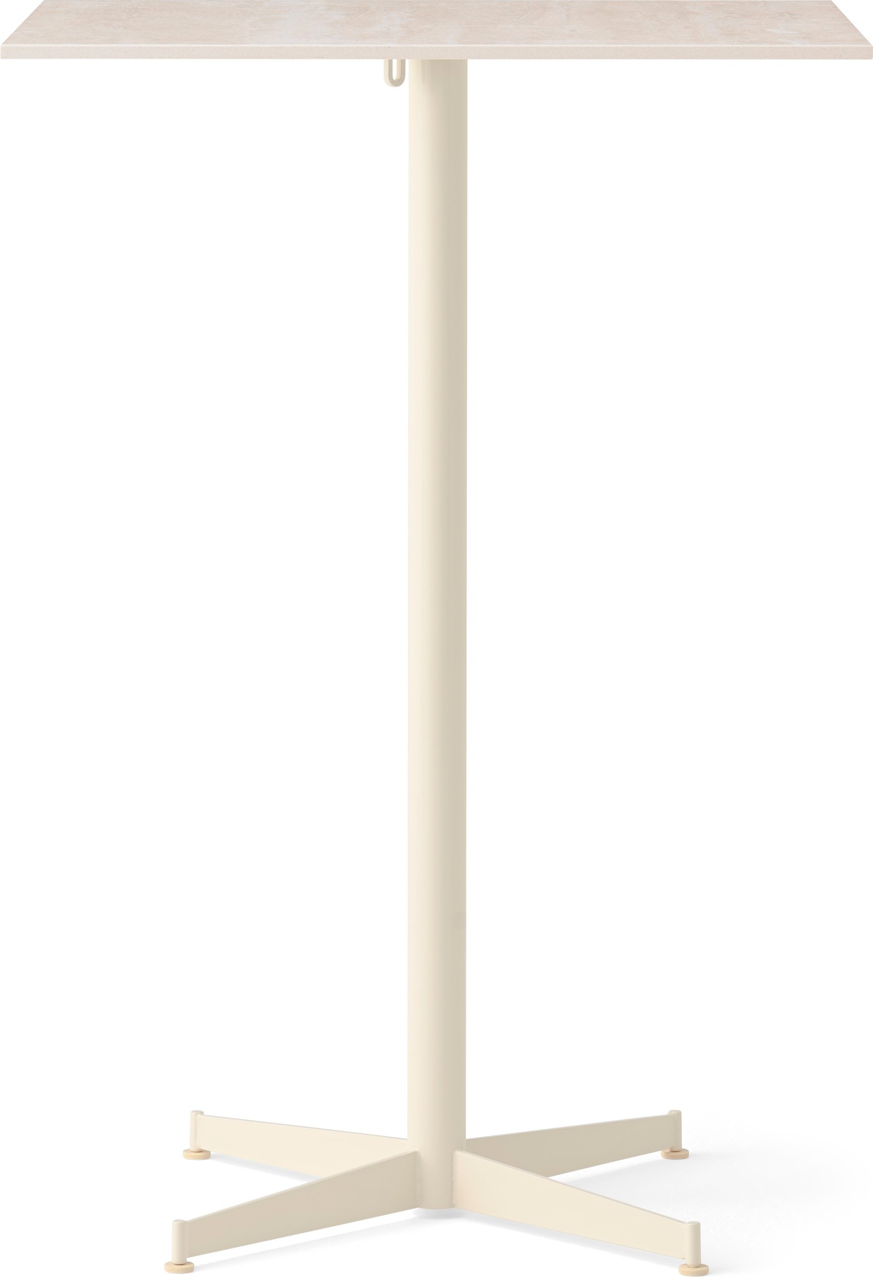 Stół barowy z kremową podstawą Nook Star Base Ceramic kwadratowy 103 cm