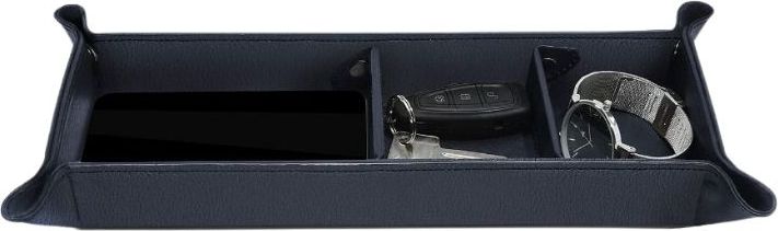 Podstawka na drobiazgi Stackers Pebble prostokątna granatowa z przegródkami