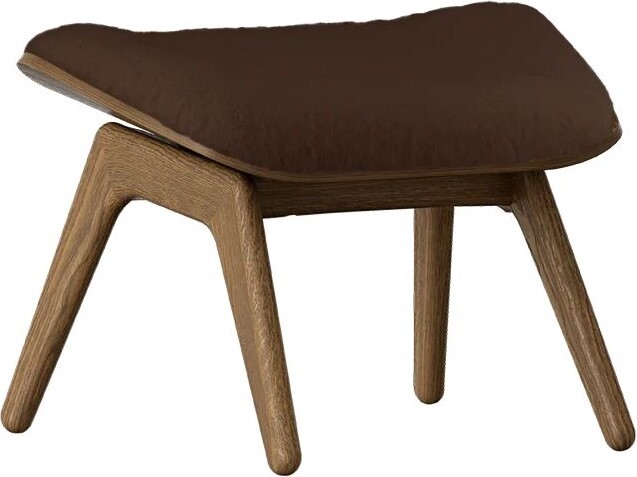 Podnóżek The Reader Teddy brązowy na ciemnych dębowych nogach