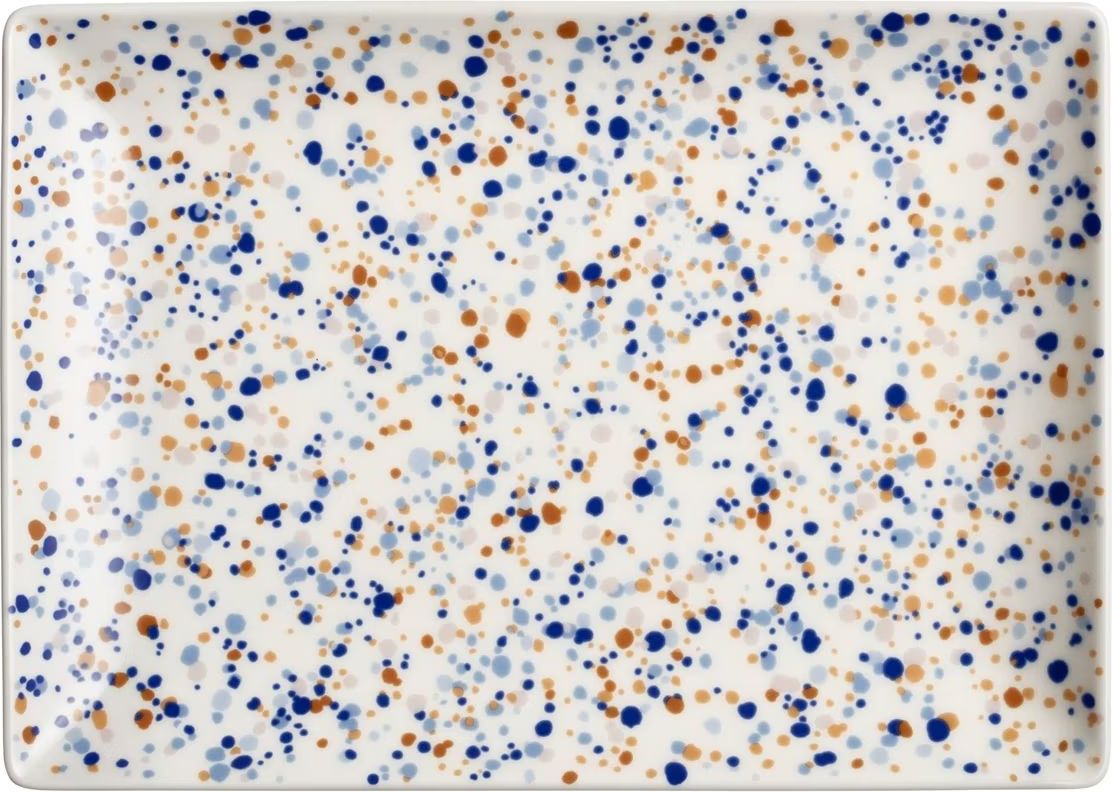 Taca dekoracyjna Oiva Toikka Helle 29 cm brązowo-niebieska