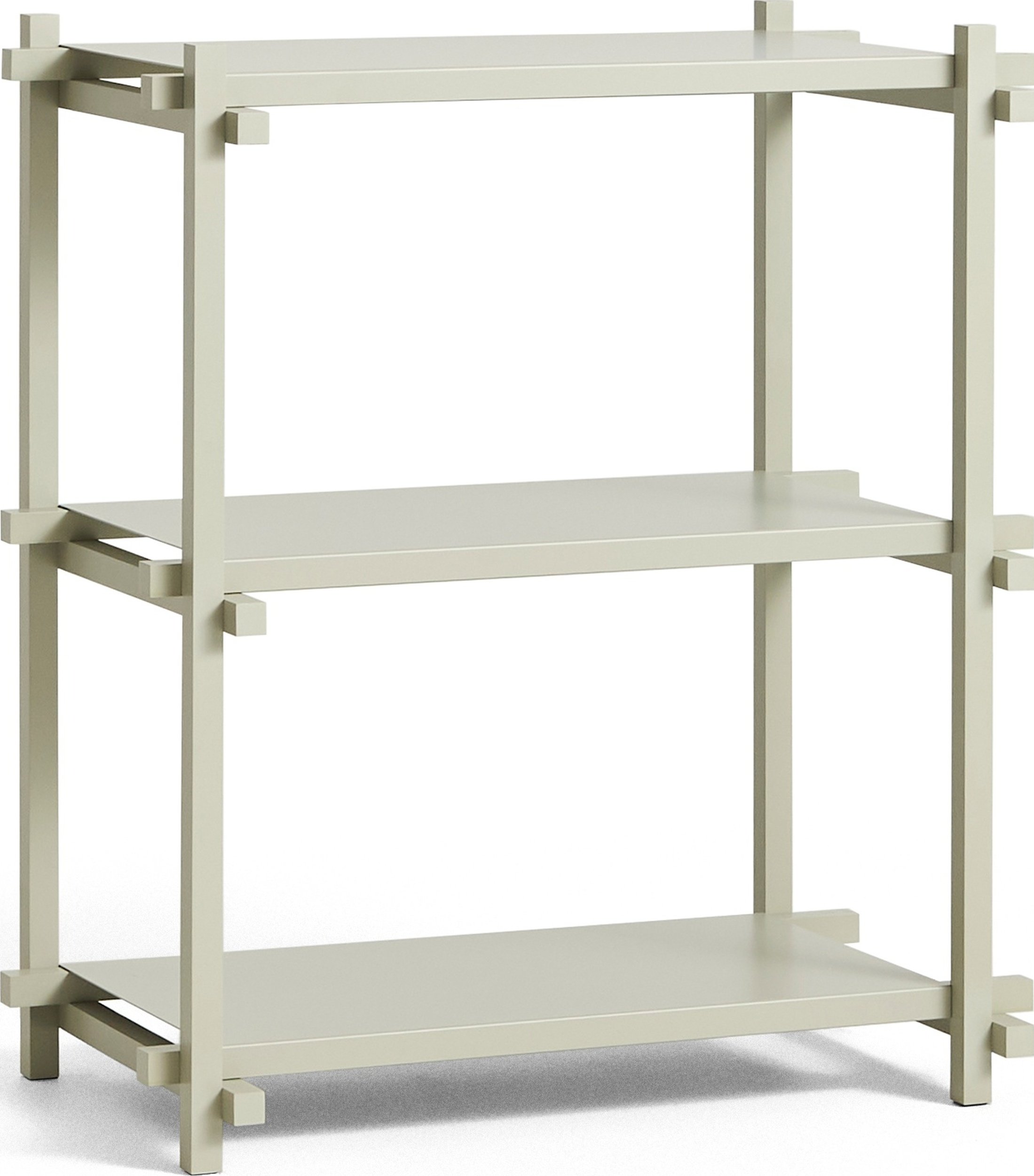 Regał Woody 85,5 cm szary bukowa rama