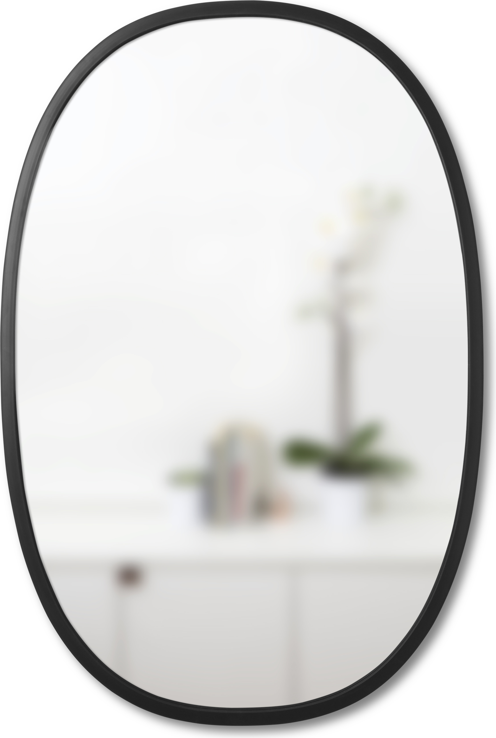 Lustro Hub owalne 90 cm czarne