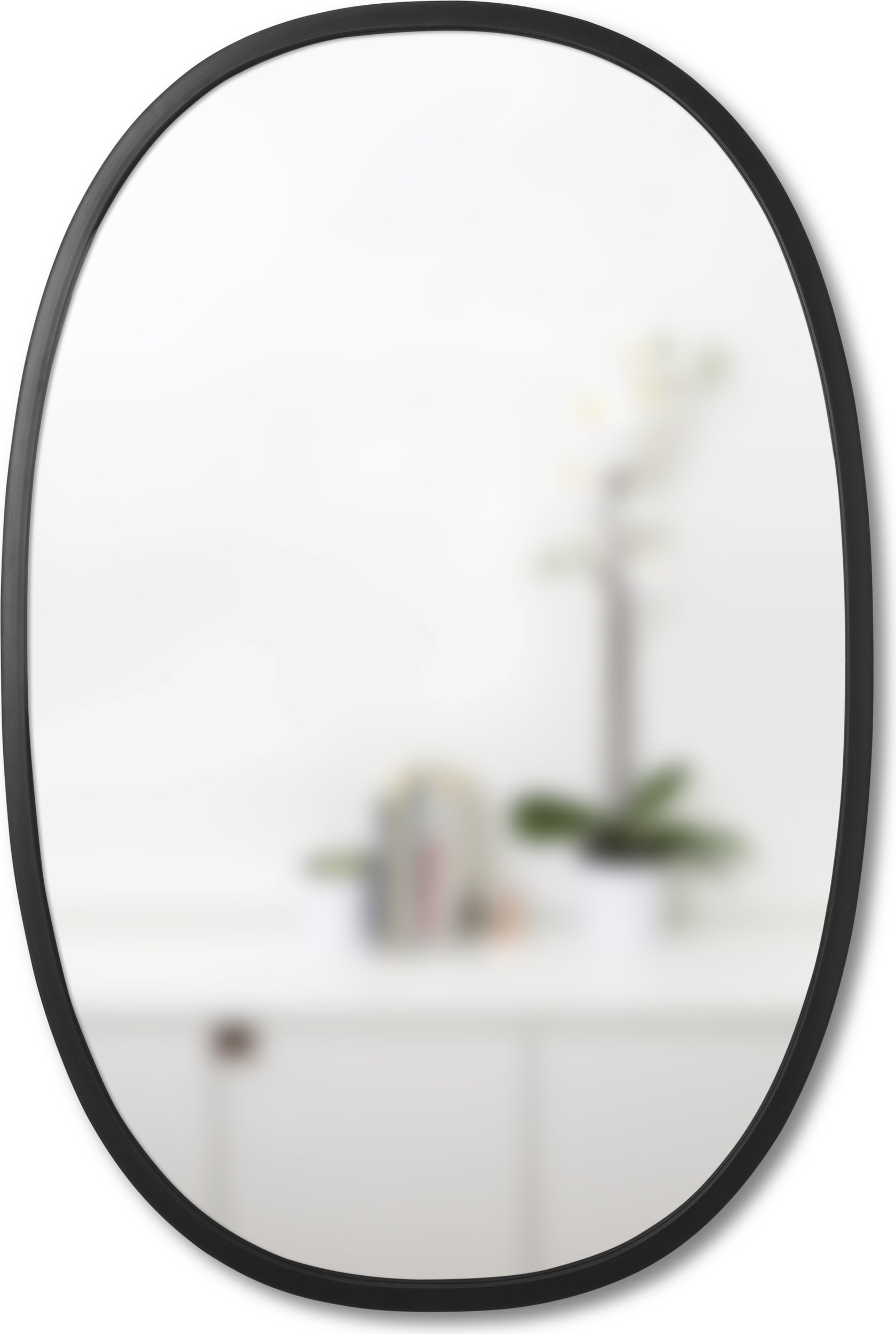 Lustro Hub owalne 90 cm czarne