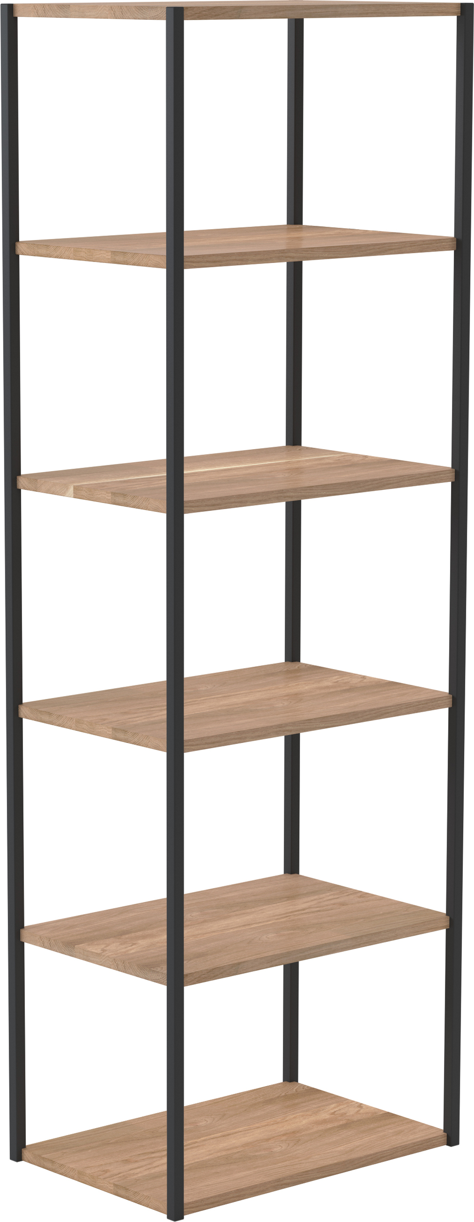 Regał sky 6 półek czarna rama