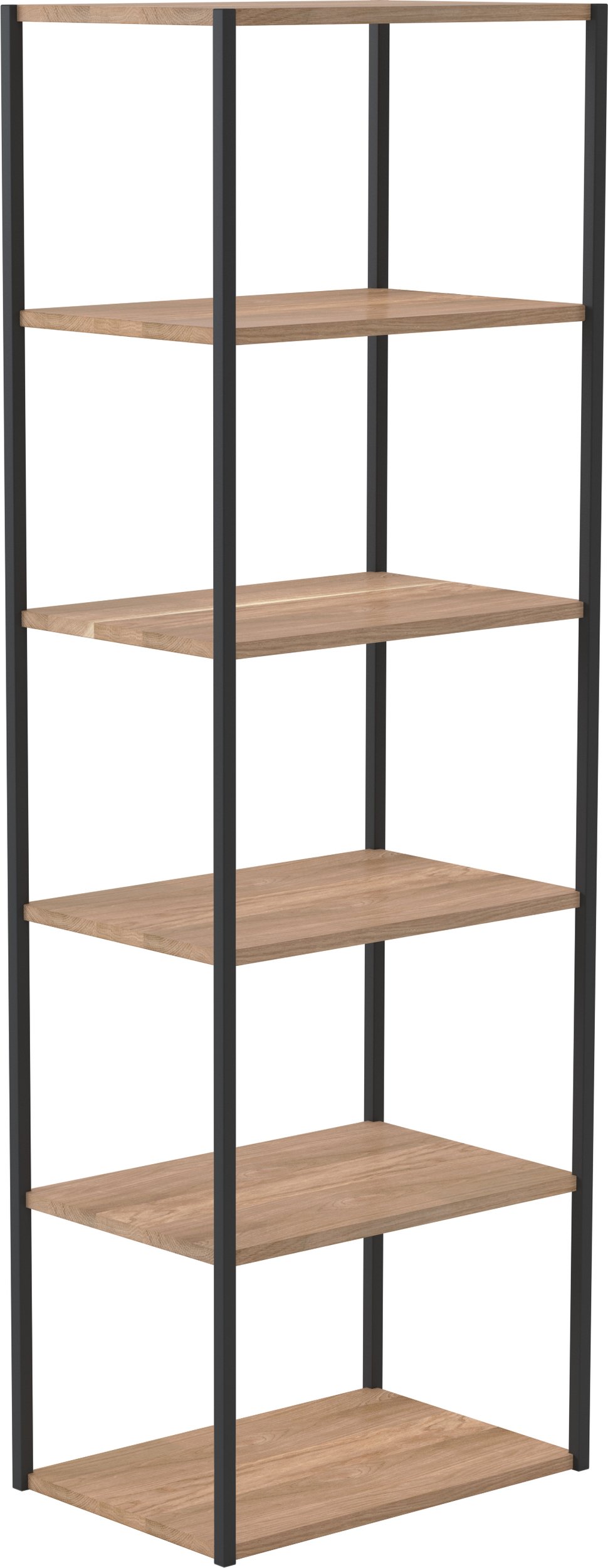 Regał sky 6 półek czarna rama