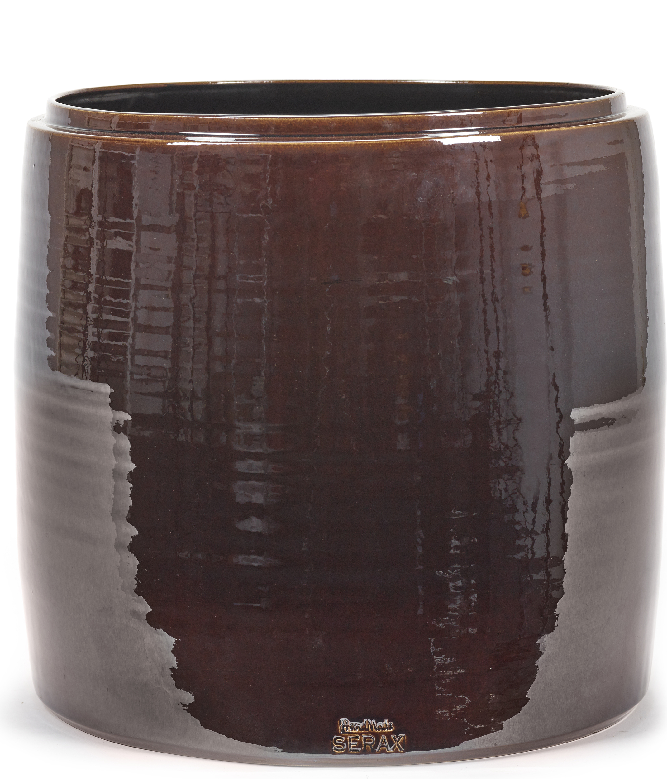 Osłonka na doniczkę Glazed Shades 38 cm brązowa