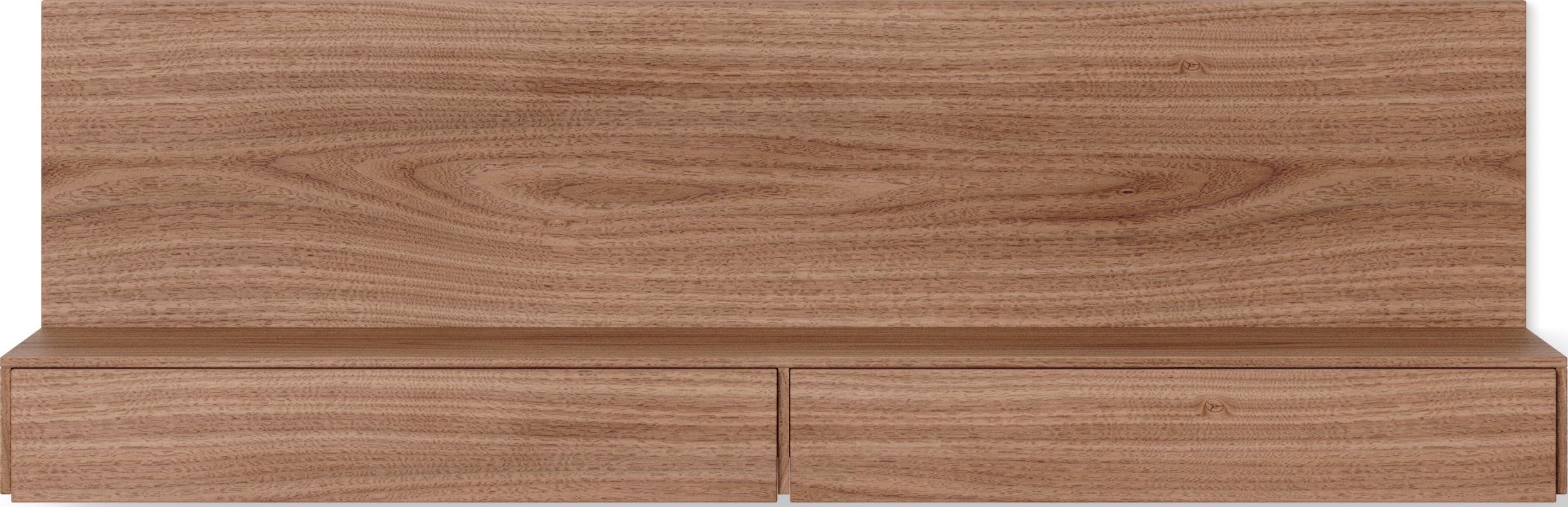 Konsola wisząca Tana Media 130 cm drewno orzechowe