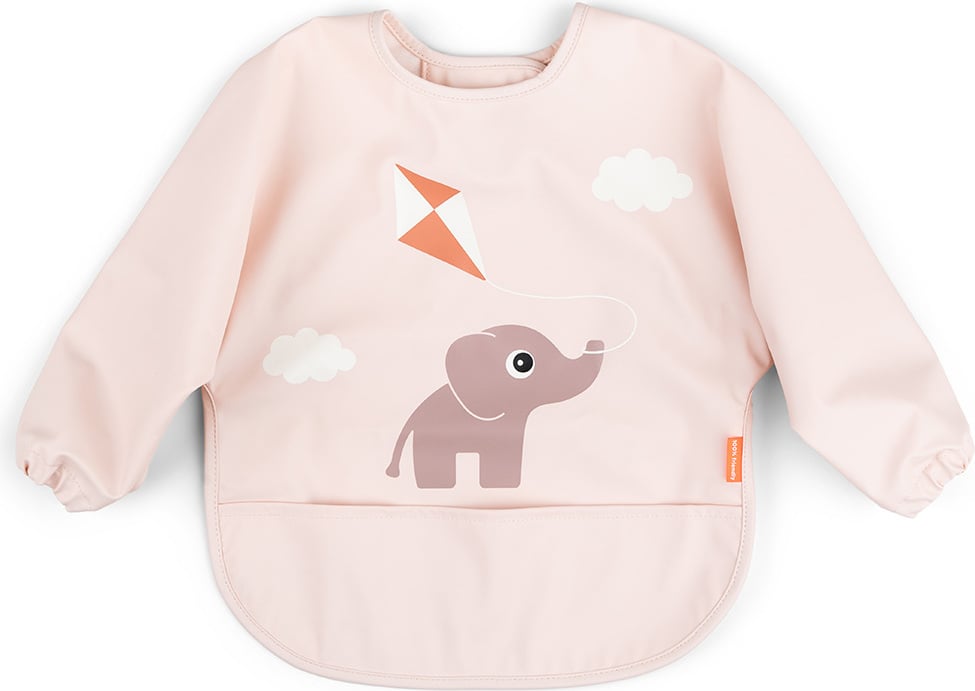 Śliniak z rękawami Playground 6-18 m pudrowy róż