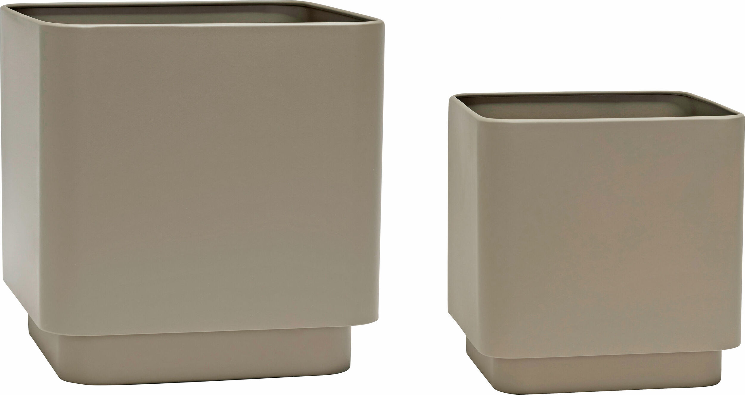 Doniczki Cube brązowe 2 szt.