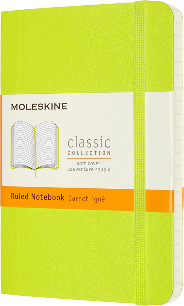 Notes w linię Moleskine P limonkowy miękka oprawa