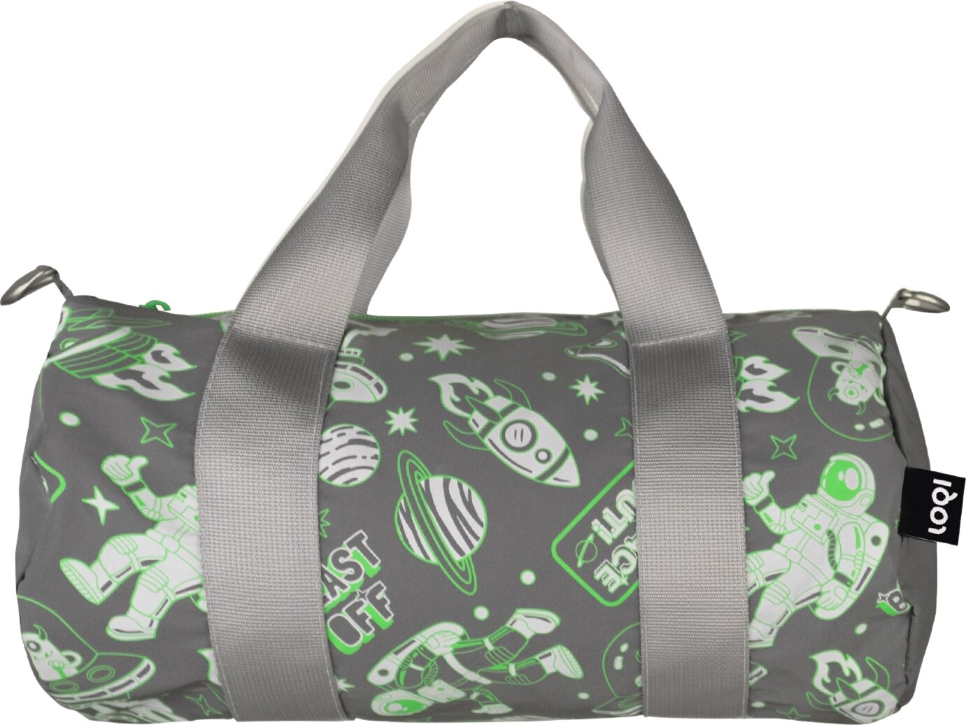 Torba LOQI Weekender Artist Space Out mini z powłoką odblaskową