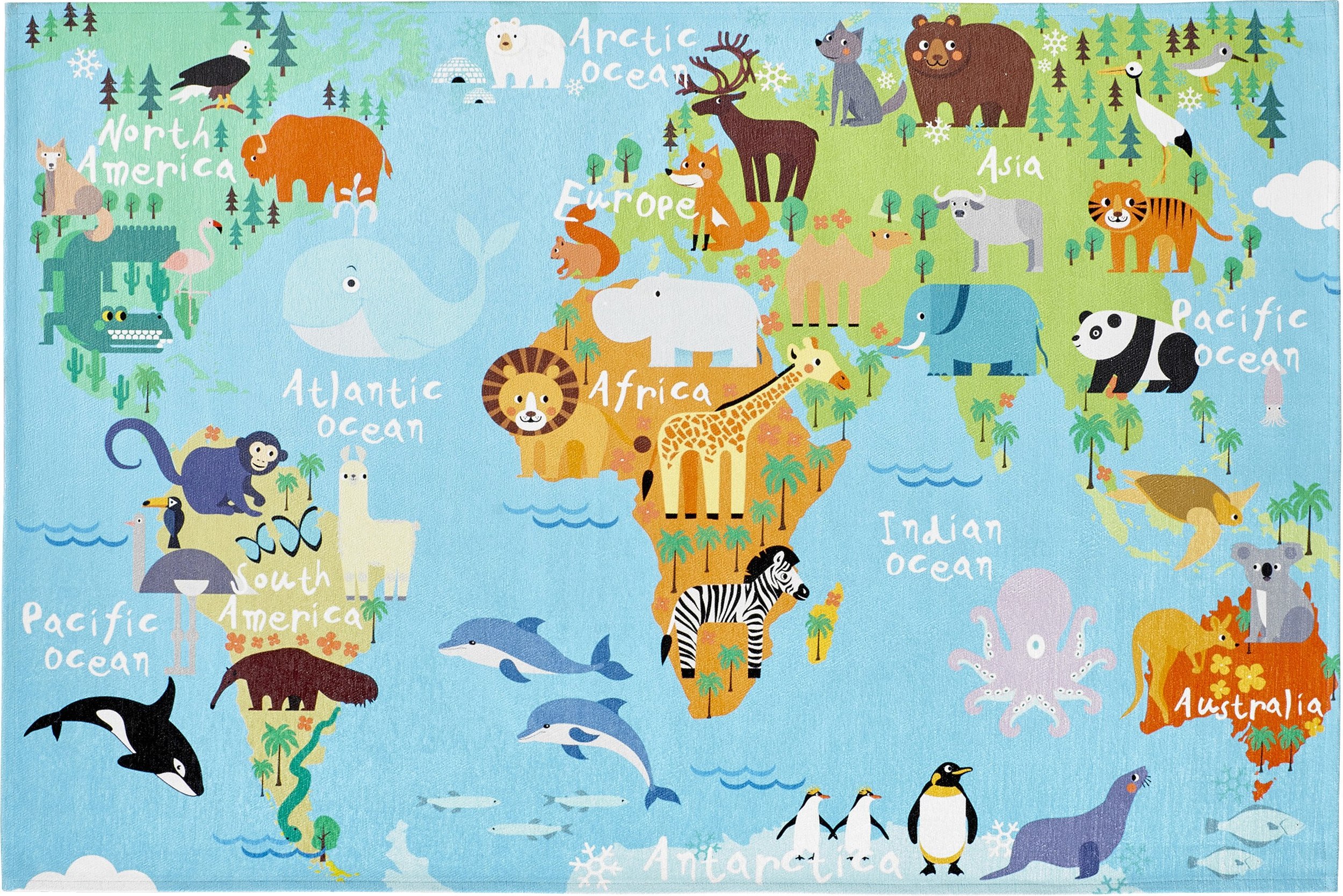 Dywan Torino Kids mapa świata 160 x 230 cm