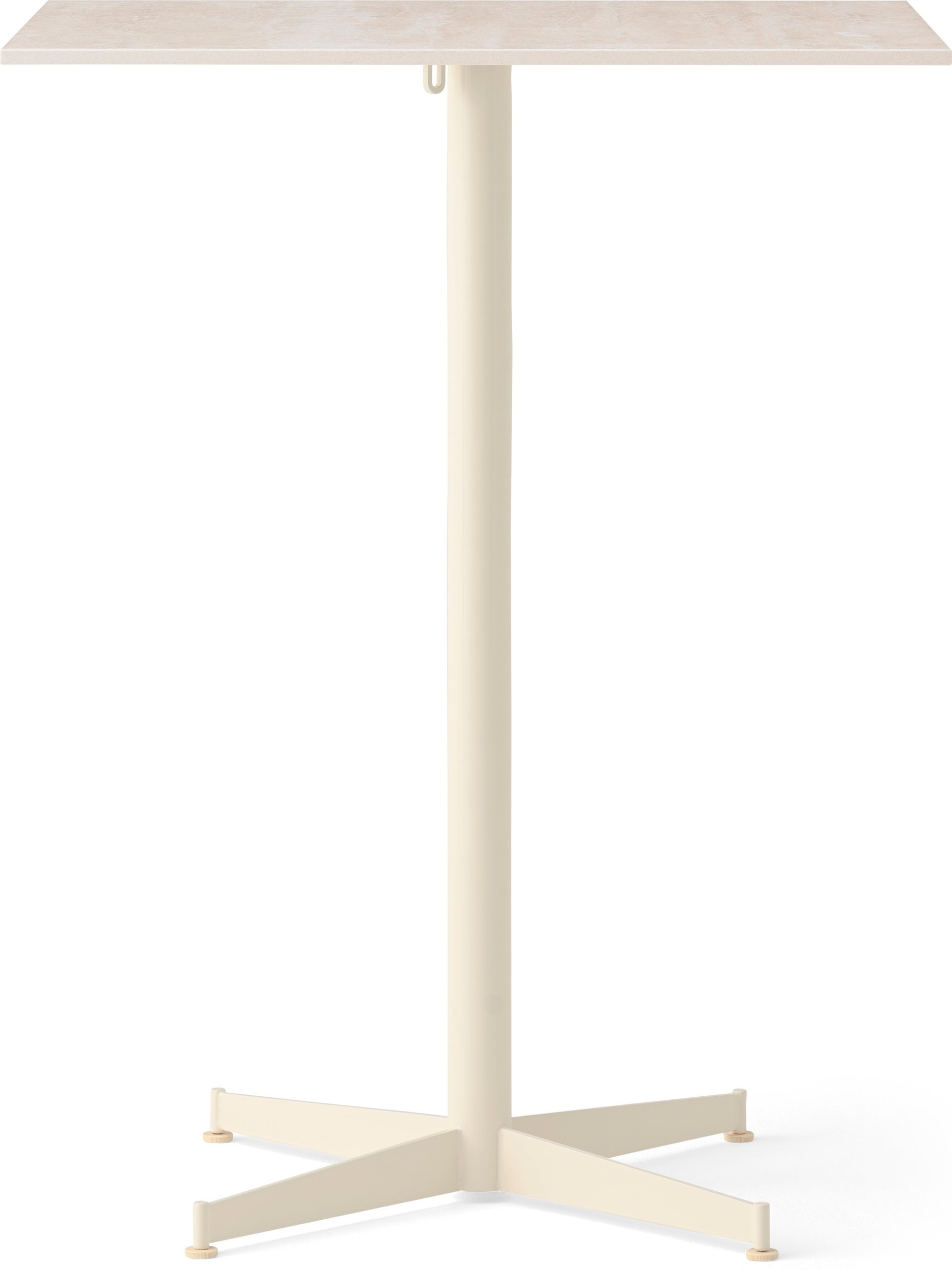Stół barowy z kremową podstawą Nook Star Base Ceramic kwadratowy 93 cm