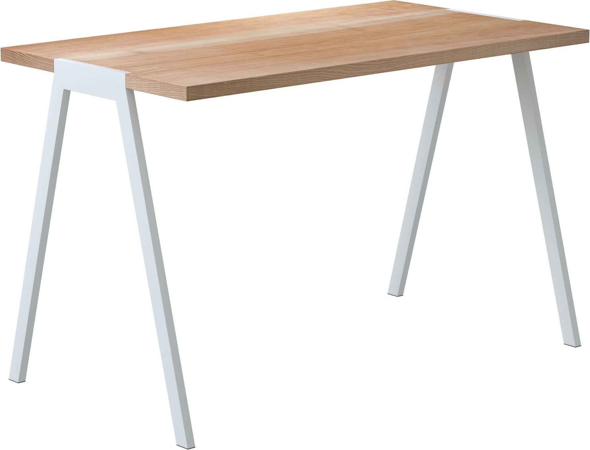 Biurko fjord dębowy blat biała rama