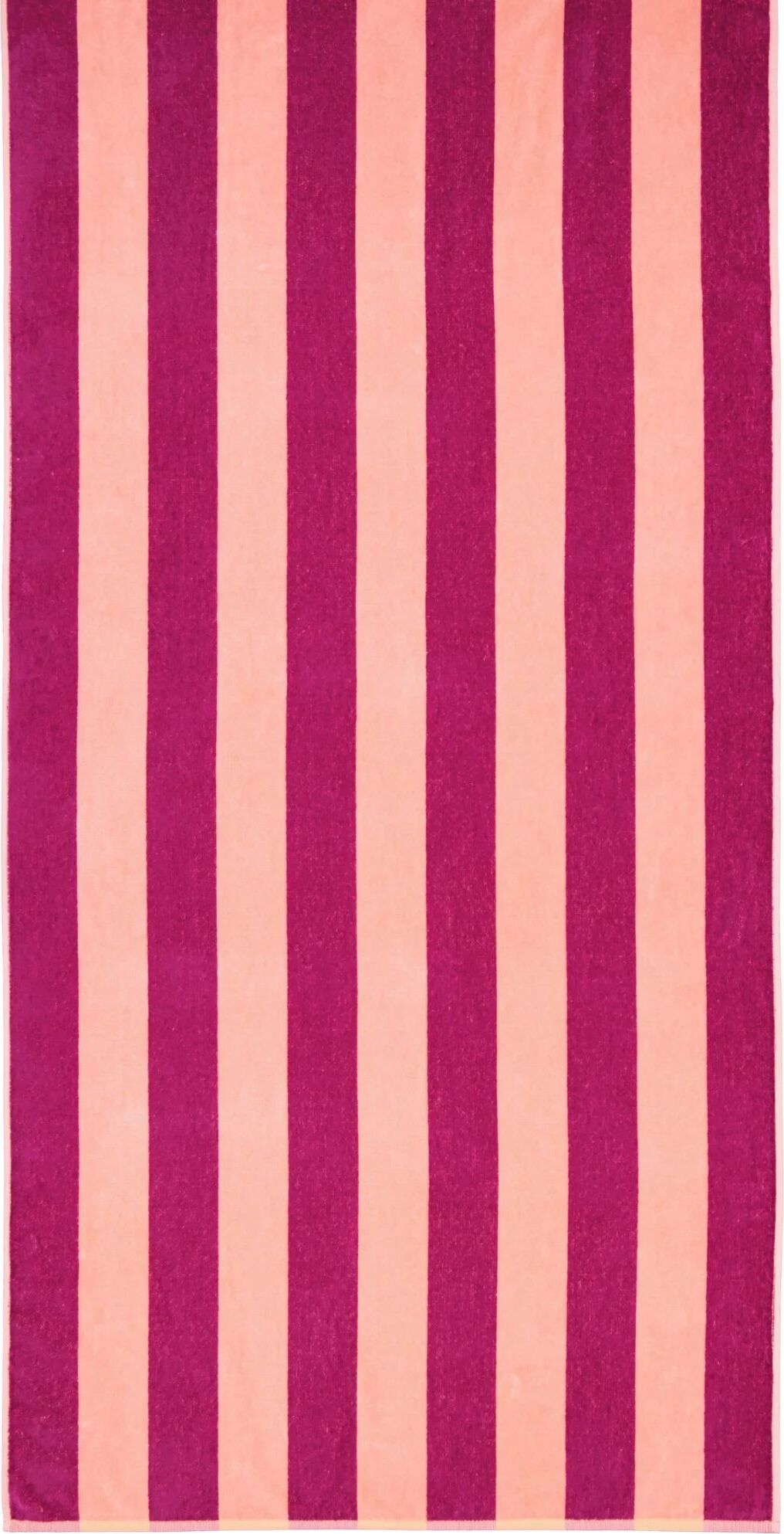 Ręcznik plażowy Tropical w paski 80 x 180 cm różowo-żółty