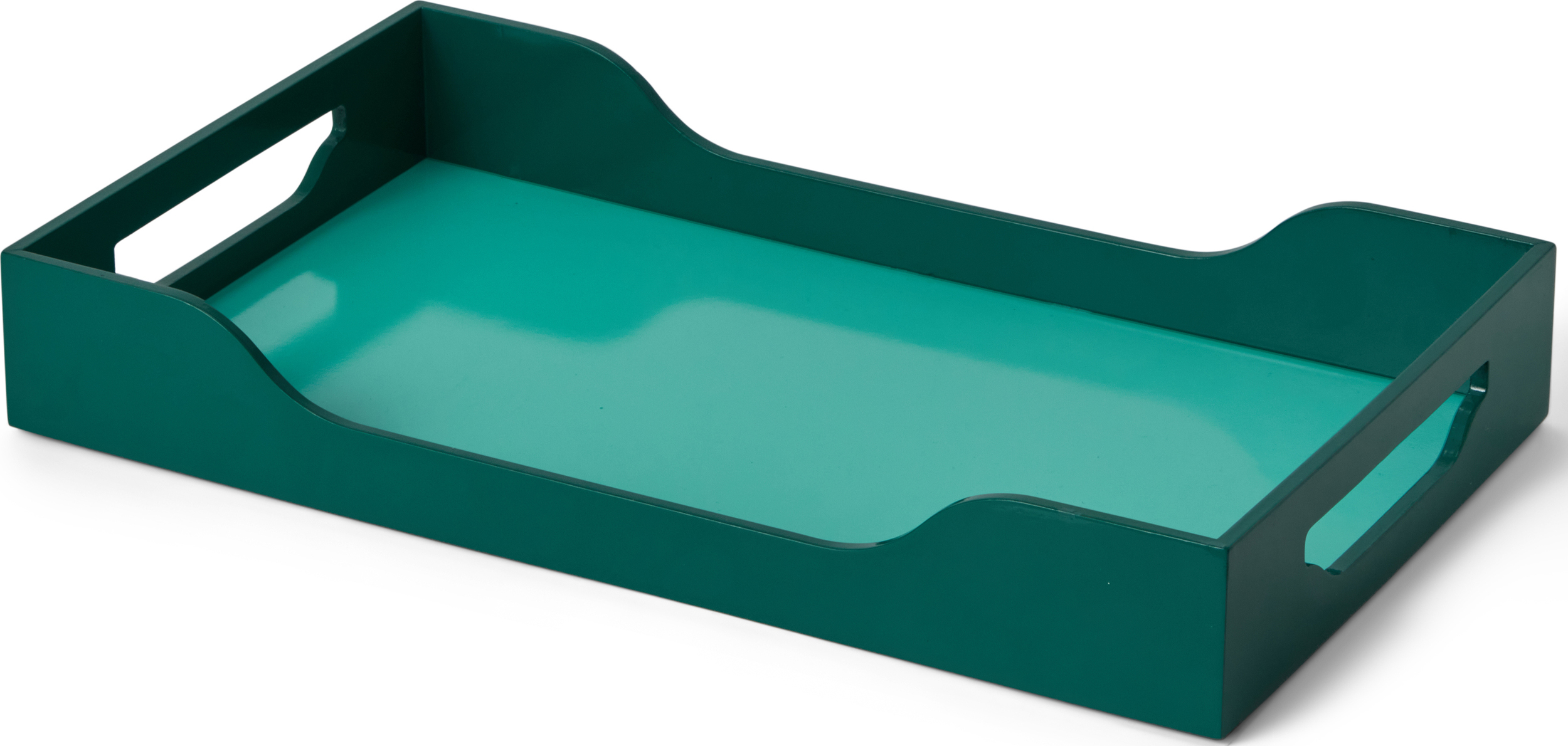 Taca dekoracyjna Swell M turkusowa lakierowana