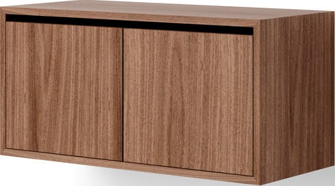 Szafka wisząca z 2 drzwiczkami New Works 38 cm drewno orzechowe