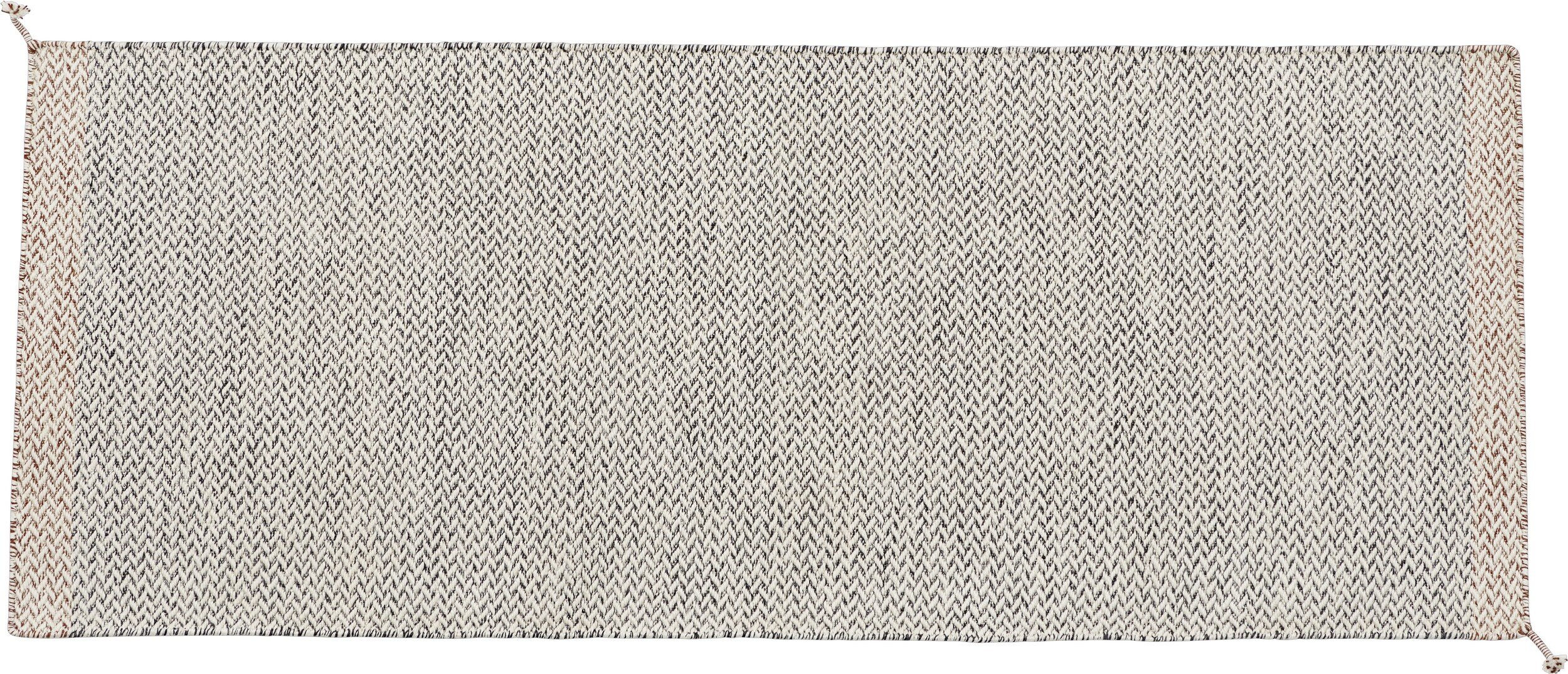 Dywan Ply 80 x 200 cm czarno-biały z recyklingu