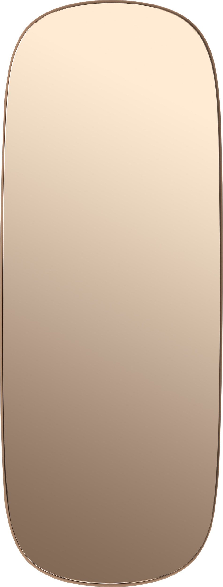 Lustro ścienne Framed L różowe ze szkłem różowym