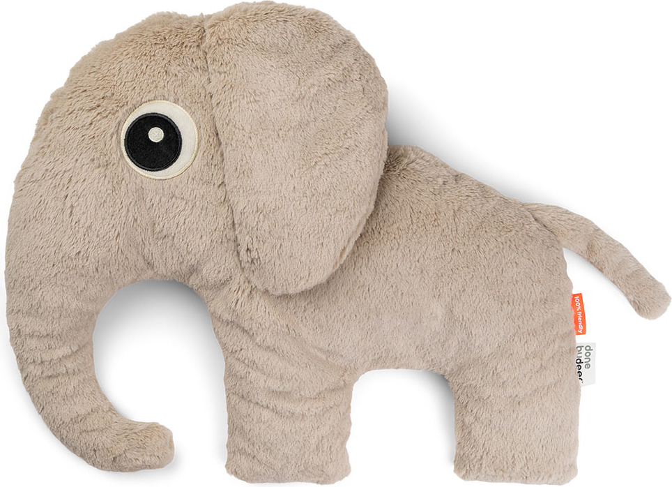 Przytulanka Done By Deer słoń duża piaskowa z wypełnieniem z groszku
