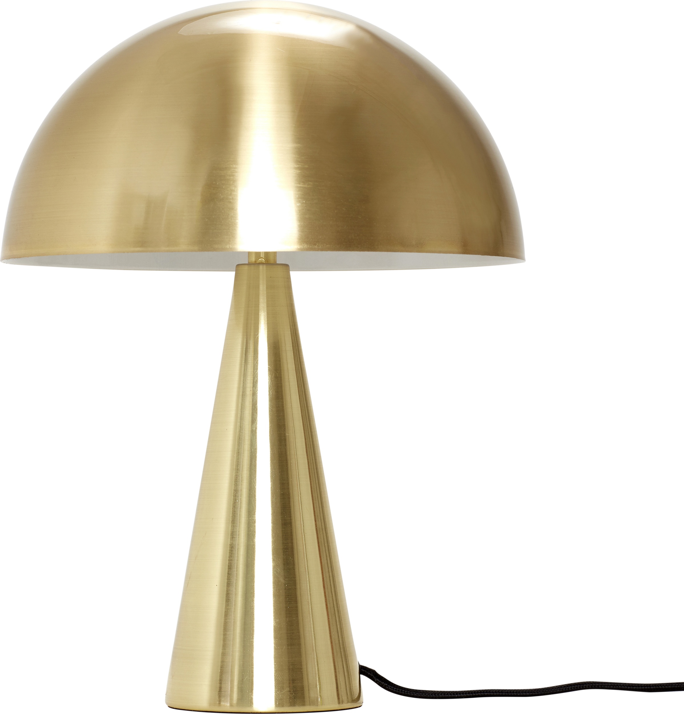 Lampa stołowa Hübsch 33 cm złota metalowa