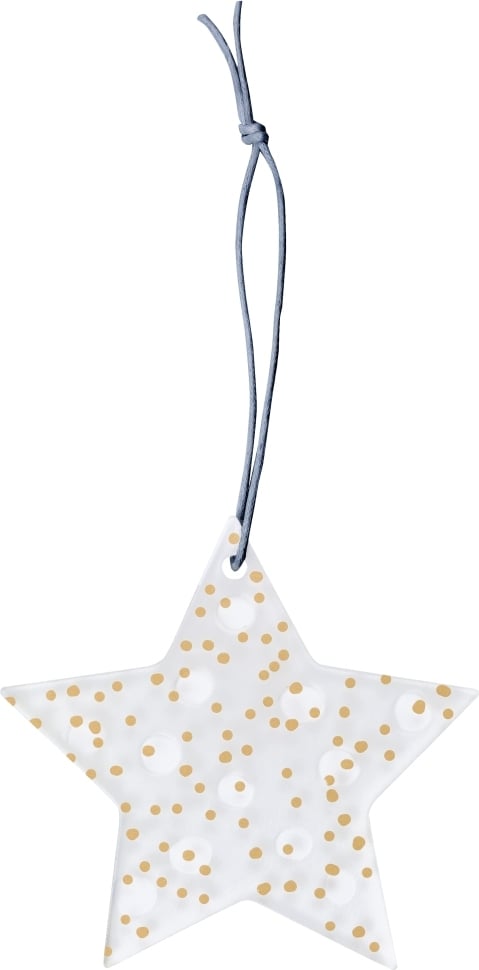Zawieszka świąteczna Ice Star w kropki 8,5 cm