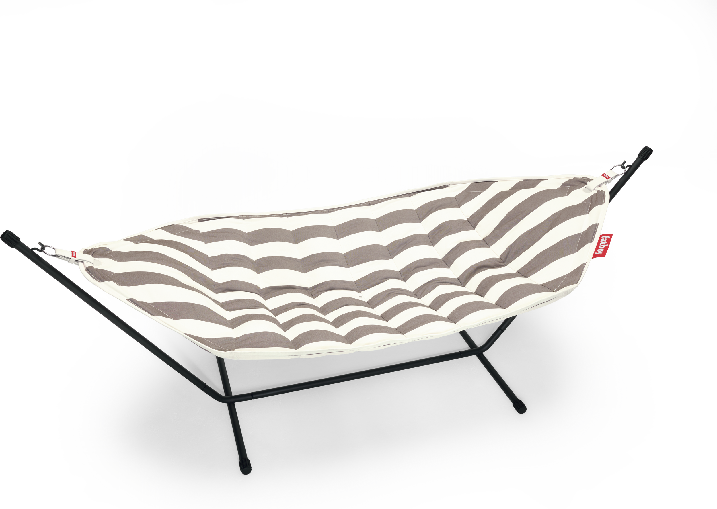 Hamak Headdemock Superb w paski brązowo-kremowy ze stojakiem