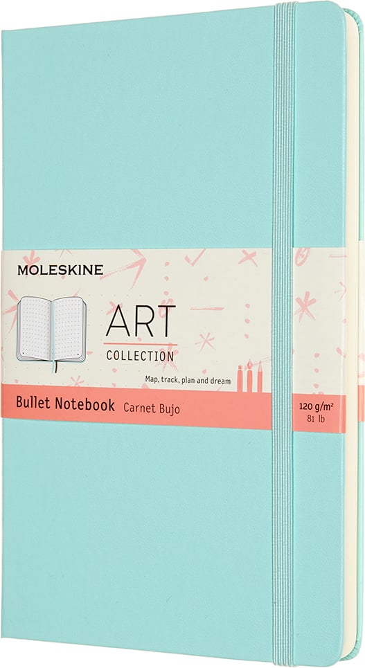 Notes w kropki Moleskine Art Bullet L akwamaryna twarda oprawa