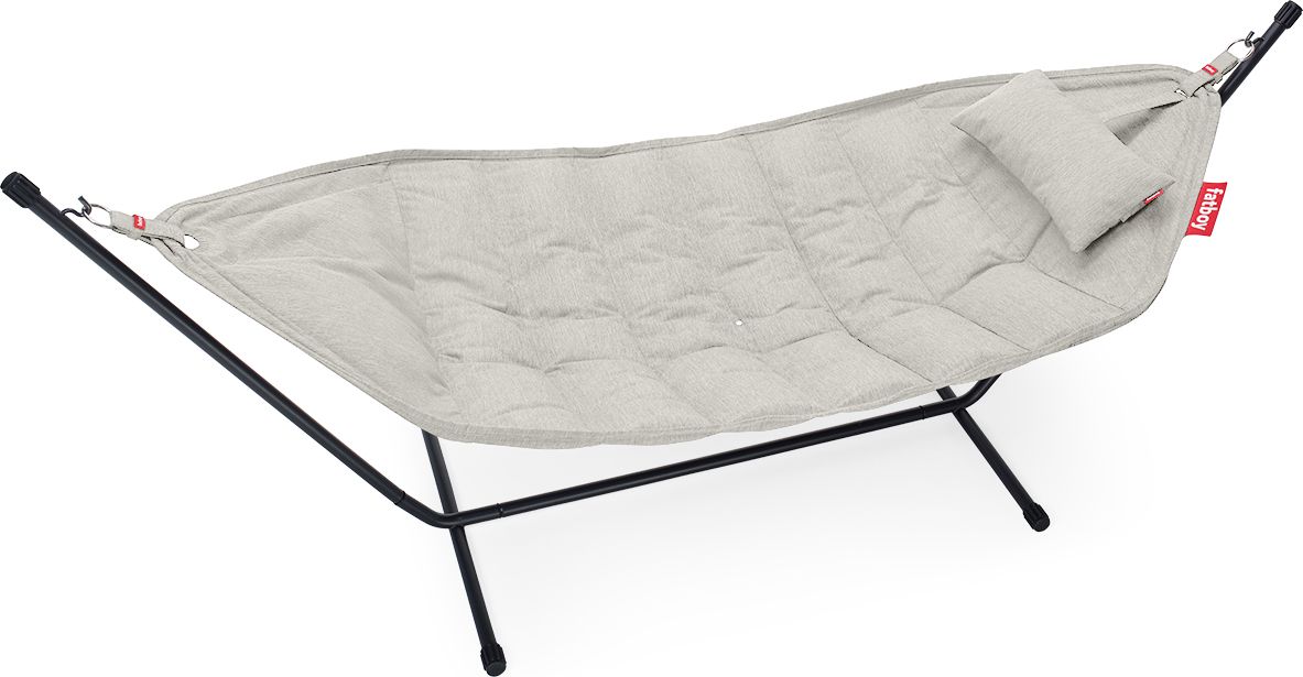 Hamak Headdemock Superb jasnoszary ze stojakiem i poduszką