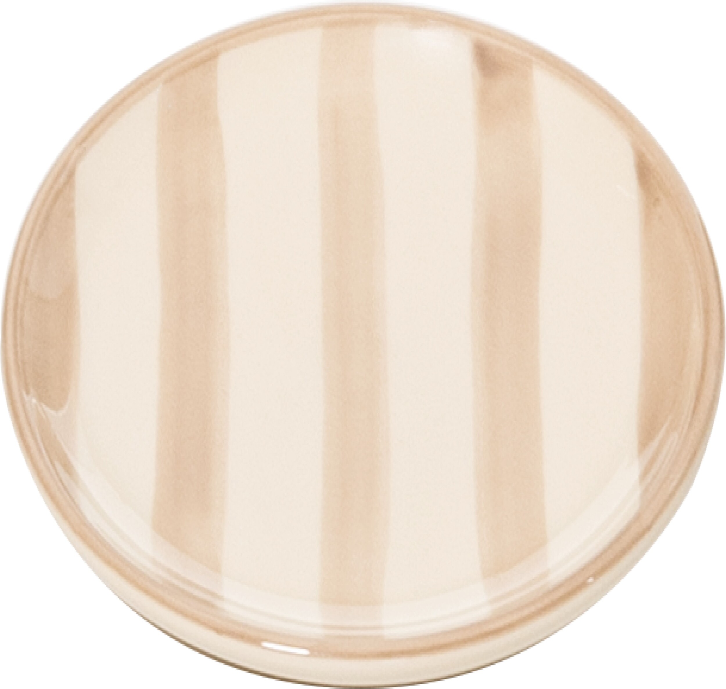 Talerzyk Lido w paski 13 cm piaskowy